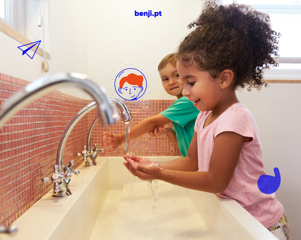 explicar às crianças a importância de lavar as mãos